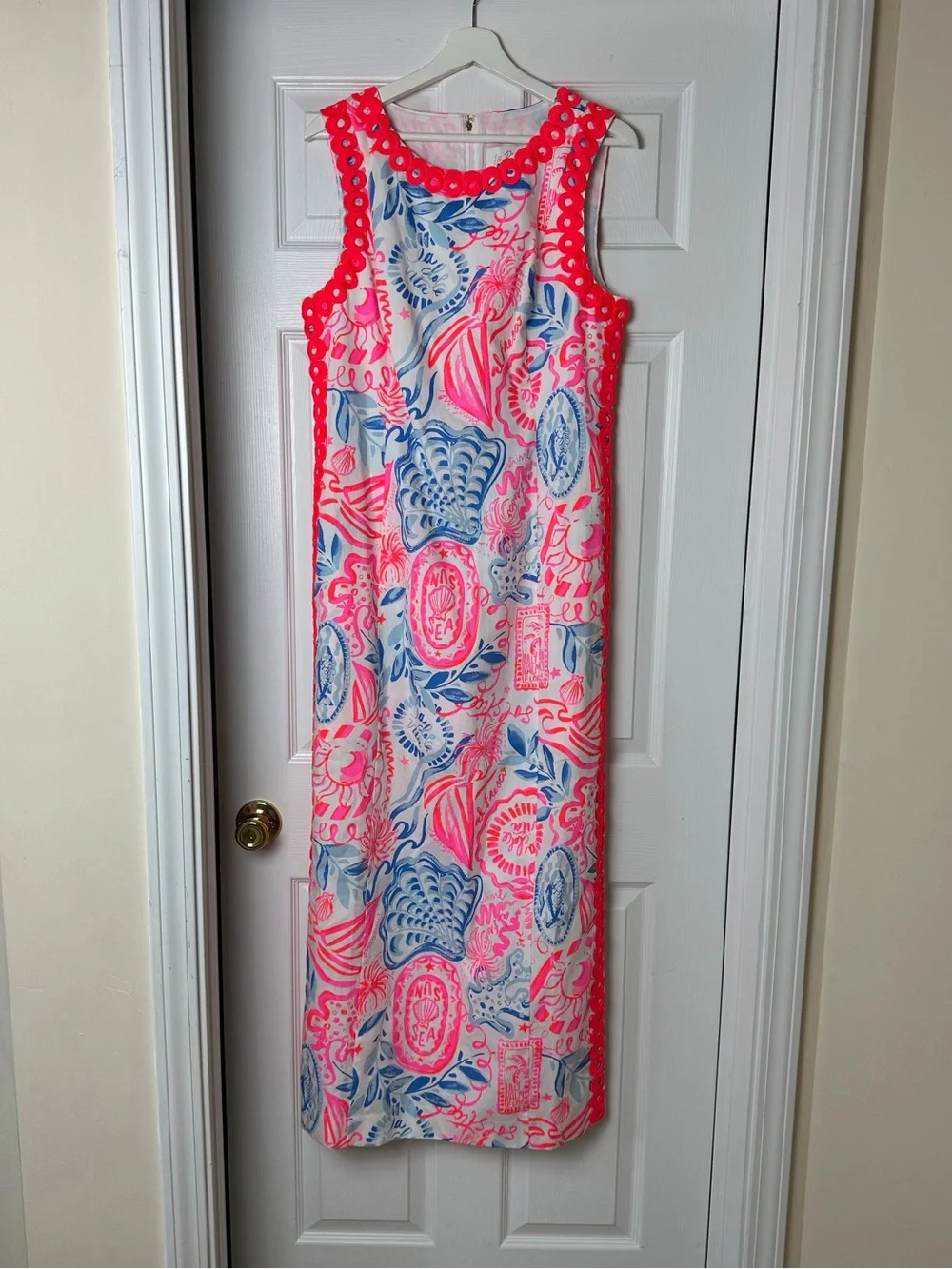 Lilly Pulitzer Sadie Maxi Romper Dress NWT in Resort White Sun Sea Sand Size 12 - Picture 11 of 11